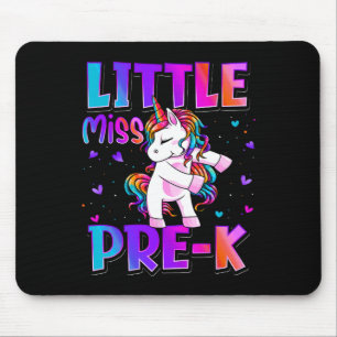 Kleine Fräulein Vorschul-Einhorn-Schul-Mädchen Mousepad