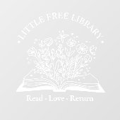 Kleine Freie Bibliothek Fensteraufkleber (Blatt)
