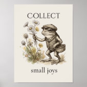 "Kleine Freuden sammeln" Froschposter Poster (Vorne)