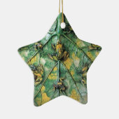 KLEINE FROGS AUF EINER GRÜNEN LEAF, Stern Keramikornament (Rechts)