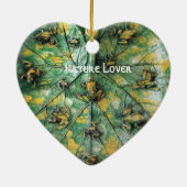 KLEINE FRONEN AUF EINER GRÜNEN LEAF KERAMIKORNAMENT (Hinten)