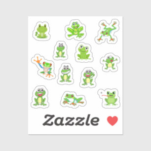 Kleine Froschkleber Aufkleber