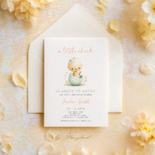 Kleine Frühlings-Babyparty mit Küken Einladung