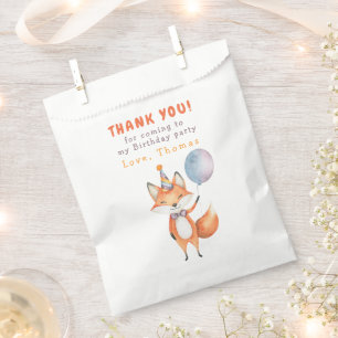 Kleine Fuchs-Geburtstagsfeier Danke Geschenktütchen