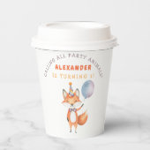 Kleine Fuchs-Geburtstagsfeier Pappbecher (Vorderseite)