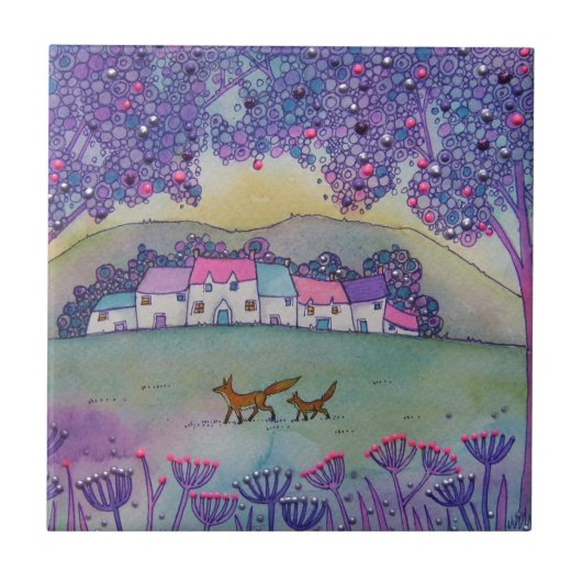 Kleine Füchse Fliese (Vorderseite)