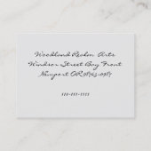 Kleine Füchse und Chickadee im Schnee Visitenkarte (Rückseite)