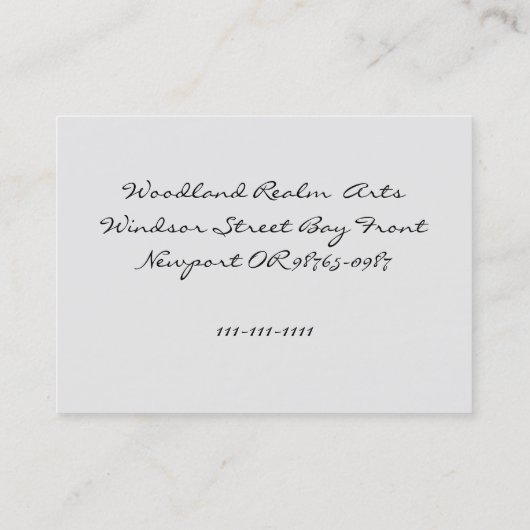 Kleine Füchse und Chickadee im Schnee Visitenkarte (Rückseite)