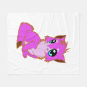 KLEINE Fuchsia, PINK UND BROWN KÜCHE Fleecedecke (Vorderseite (Horizontal))