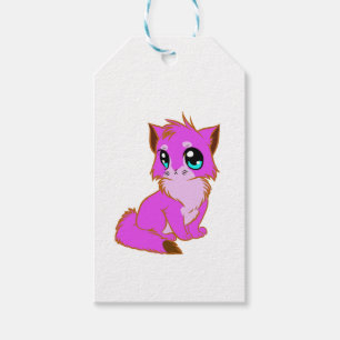 KLEINE Fuchsia, PINK UND BROWN KÜCHE Geschenkanhänger