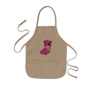 KLEINE Fuchsia, PINK UND BROWN KÜCHE Kinderschürze