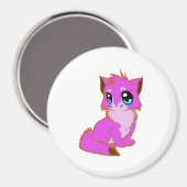 KLEINE Fuchsia, PINK UND BROWN KÜCHE Magnet (Vorderseite/Rückseite)
