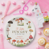 Kleine Fun Typ Mushroom Bee Boy Babydusche Pappteller (Party)