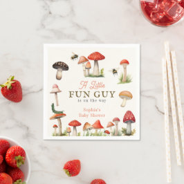 Kleine Fun Typ Mushroom Bee Boy Babydusche Serviette