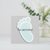 Kleine Fußabdrücke Kinderdusche Einladung (Stehend Vorderseite)