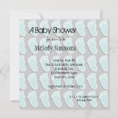 Kleine Fußabdrücke Kinderdusche Einladung (Rückseite)