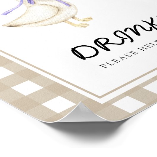 Kleine Gans - Getränke helfen Ihnen Poster (Ecke)