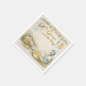 kleine Gans ist auf dem Weg Serviette (Ecke)