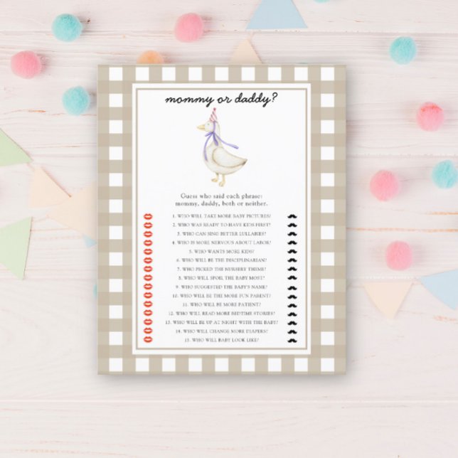 Kleine Gans - Mama oder Papa-Baby-Duschgame (Von Creator hochgeladen)