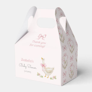 Kleine Gans Rosa Schleife Band Mädchen Baby-Party Geschenkschachtel