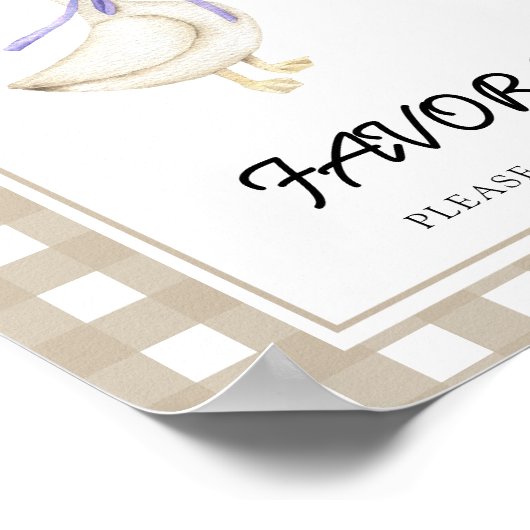 Kleine Gänse-Baby-Duschfavoriten Poster (Ecke)