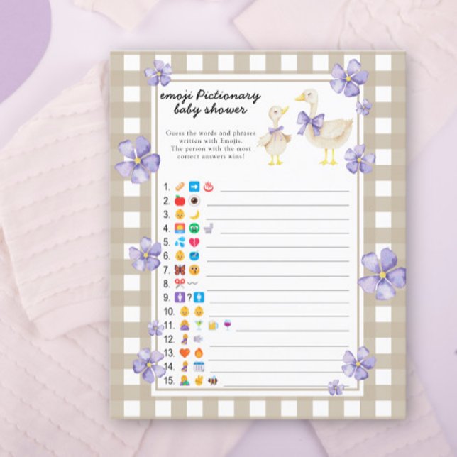 Kleine Gänse-Babydusche - Emoji-Picktionary (Von Creator hochgeladen)