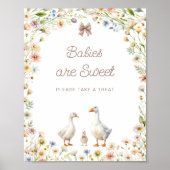 Kleine Gänse Babys sind süß Nehmen Sie eine Lecker Poster (Vorne)