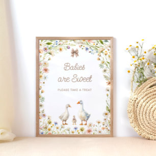 Kleine Gänse Babys sind süß Nehmen Sie eine Lecker Poster