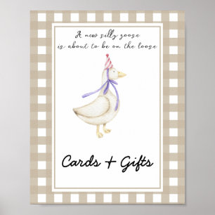 Kleine Gänse - Karten und Geschenke Babydusche Poster