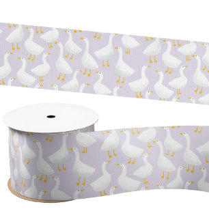 Kleine Gänse Lilac Lila Satinband