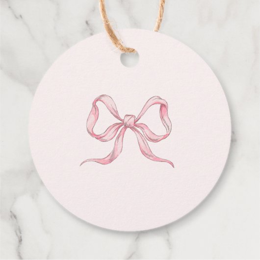 Kleine Gänse Pink Mädchen Dusche Danke Geschenkanhänger (Rückseite)