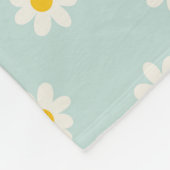Kleine Gänseblümchen - sanftes Teal Fleecedecke (Ecke)