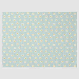 Kleine Gänseblümchen - sanftes Teal Seidenpapier