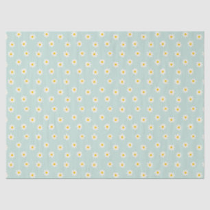 Kleine Gänseblümchen - sanftes Teal Seidenpapier
