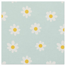 Kleine Gänseblümchen / sanftes Teal  Stoff