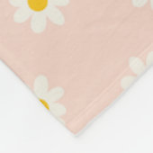 Kleine Gänseblümchen - weiche Aprikose Fleecedecke (Ecke)