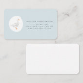 Kleine Gänseillustrierte Visitenkarte (Vorne/Hinten)