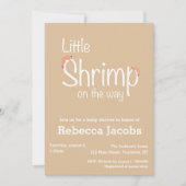 Kleine Garnele auf dem Weg Baby Dusche Einladung (Vorderseite)