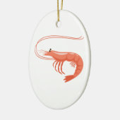 Kleine Garnele Keramik Ornament (Links)