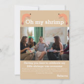 Kleine Garnelendusche Dankeskarte (Vorderseite)