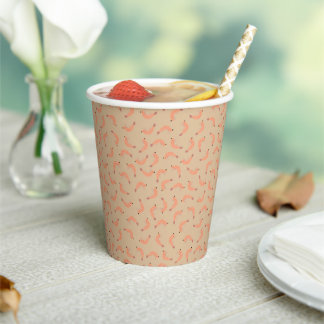 Kleine Garnelenmuster Babydusche Pappbecher