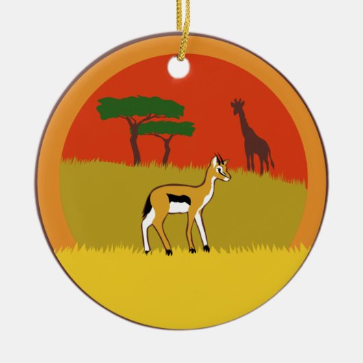 Kleine Gazelle Keramikornament (Vorne)