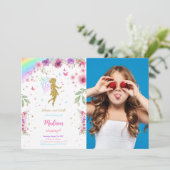 Kleine Geburtstagsparty mit Foto Einladung (Stehend Vorderseite)