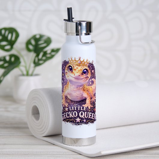 KLEINE GECKO-KÖNIGIN TRINKFLASCHE (Yoga (gedreht)