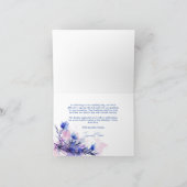 Kleine gefaltete Cornflower Reverie Dankeskarte (Innenseite)