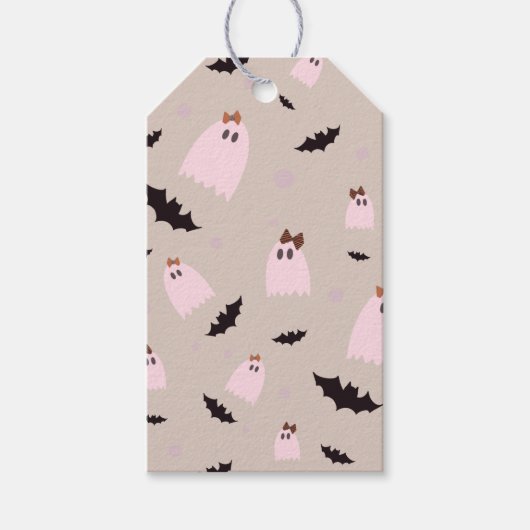 kleine Geister Halloween-Trick oder behandeln Gesc Geschenkanhänger (Vorderseite)