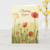 Kleine, geklappte Grußkarte, denken Sie an Sie Karte (Gelbe Blume)