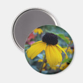 Kleine gelbe Blume Magnet (Vorderseite/Rückseite)