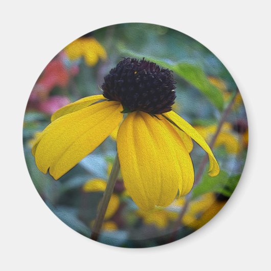 Kleine gelbe Blume Magnet (Vorne)
