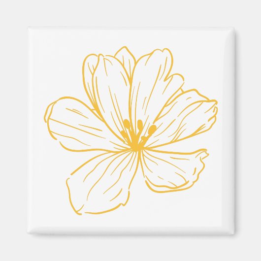 Kleine gelbe Blume Magnet (Vorne)